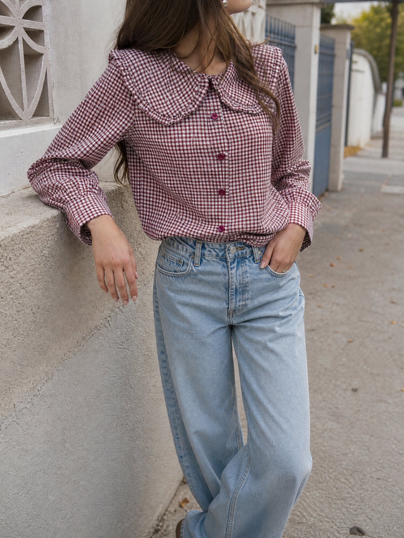 blouse texturé VICHY pour femme vue 05