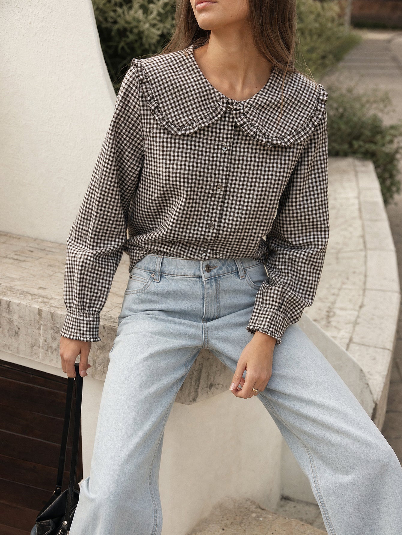 blouse texturé VICHY pour femme vue 07
