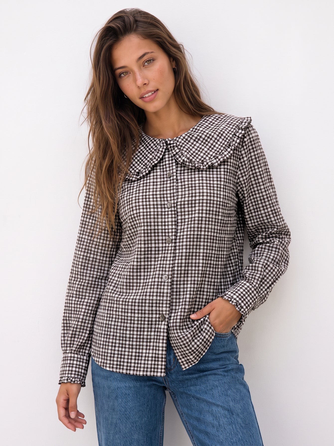 blouse texturé VICHY pour femme vue 08
