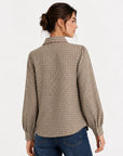 blouse texturée à col tailleur et manches longues vue produit 12