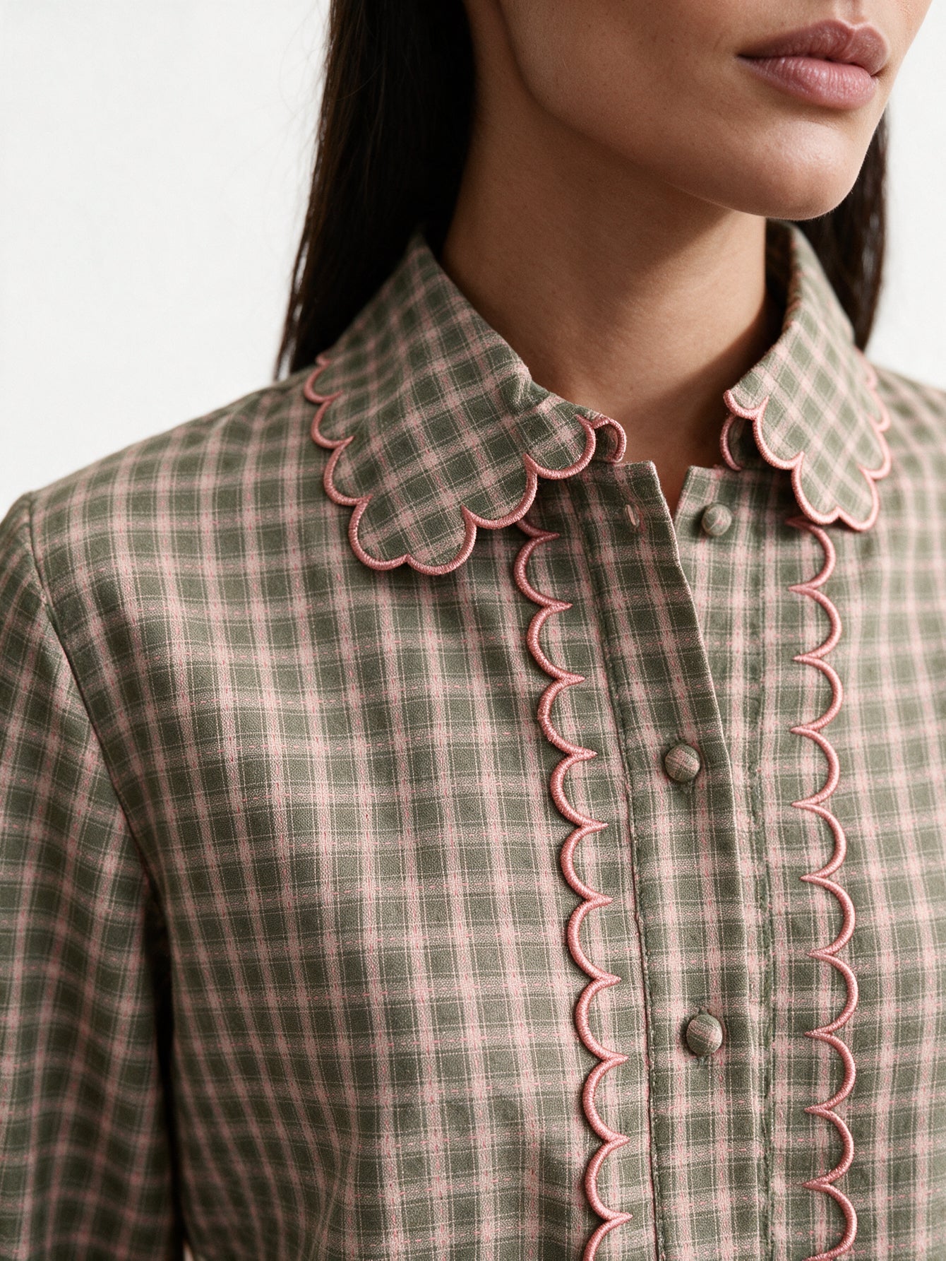 blouse texturée à col tailleur et manches longues vue produit 14