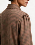 blouse texturée à col tailleur et manches longues vue produit 07