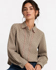 blouse texturée à col tailleur et manches longues vue produit 09