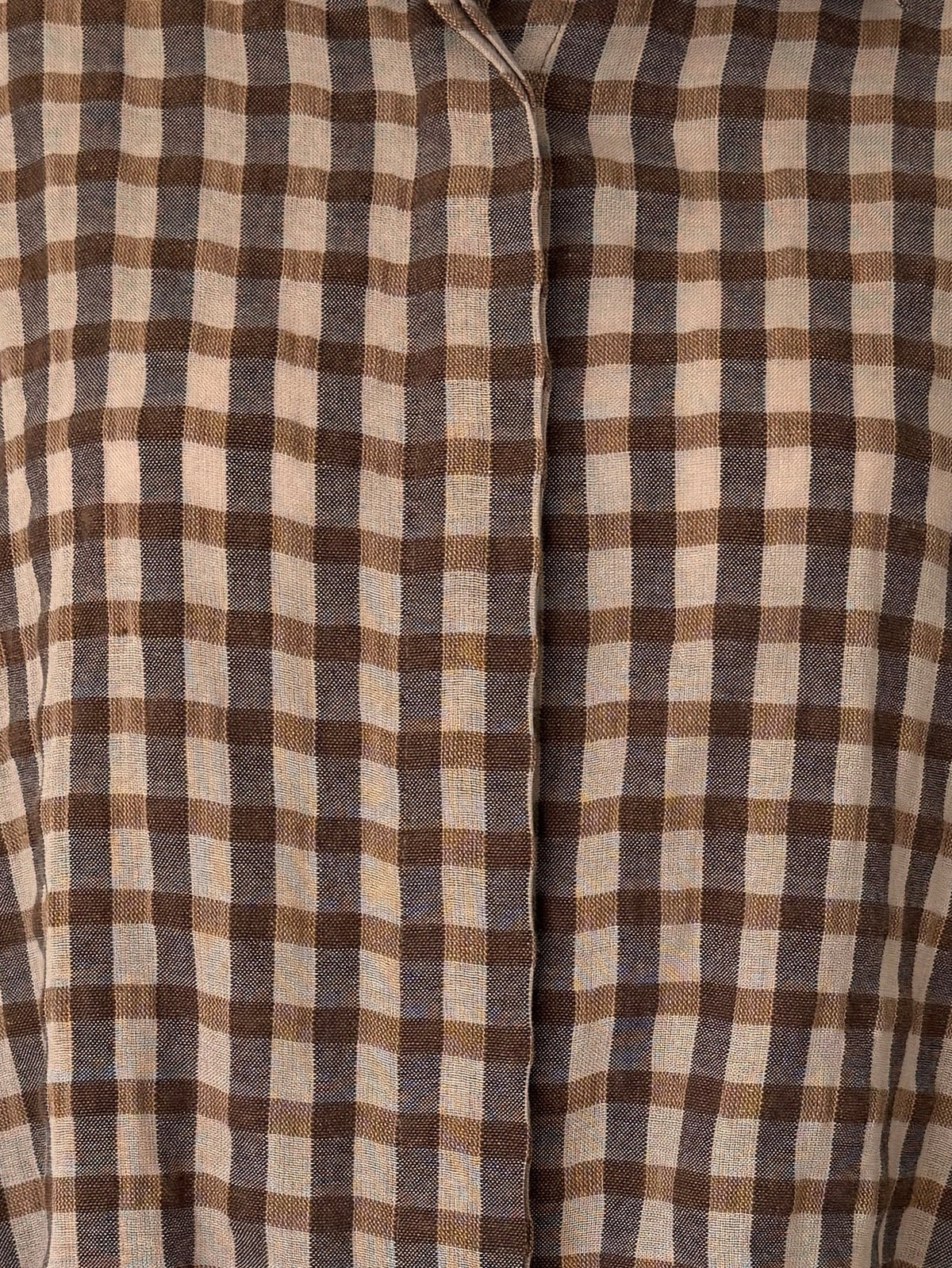 blouse vichy patte de boutonnage cachée