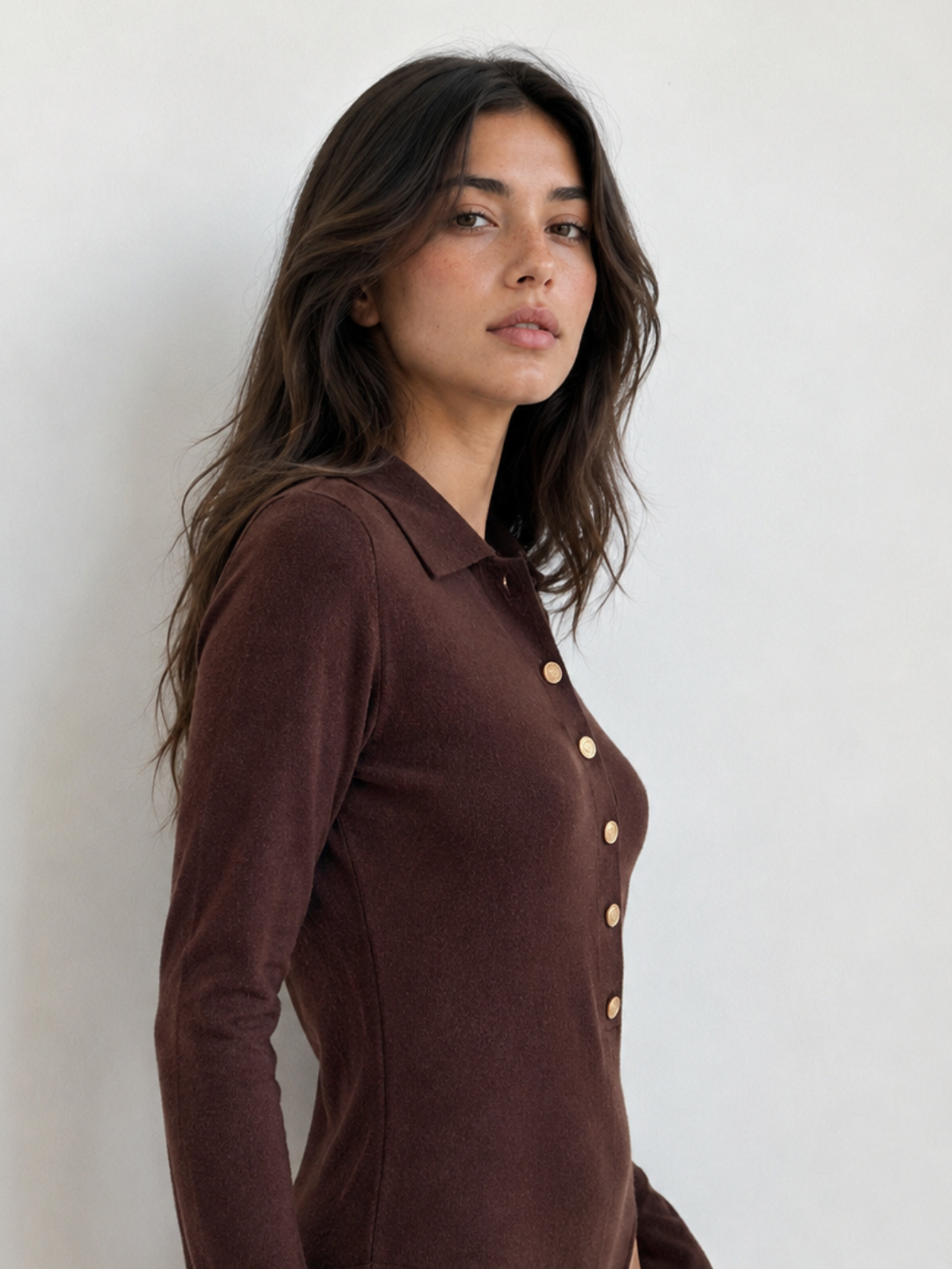 Body maille chocolat profil