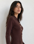 Body maille chocolat profil