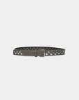 Ceinture cloutée grise boucle métal