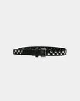 Ceinture cloutée noire boucle métal
