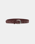 Ceinture cloutée en suédine bordeaux