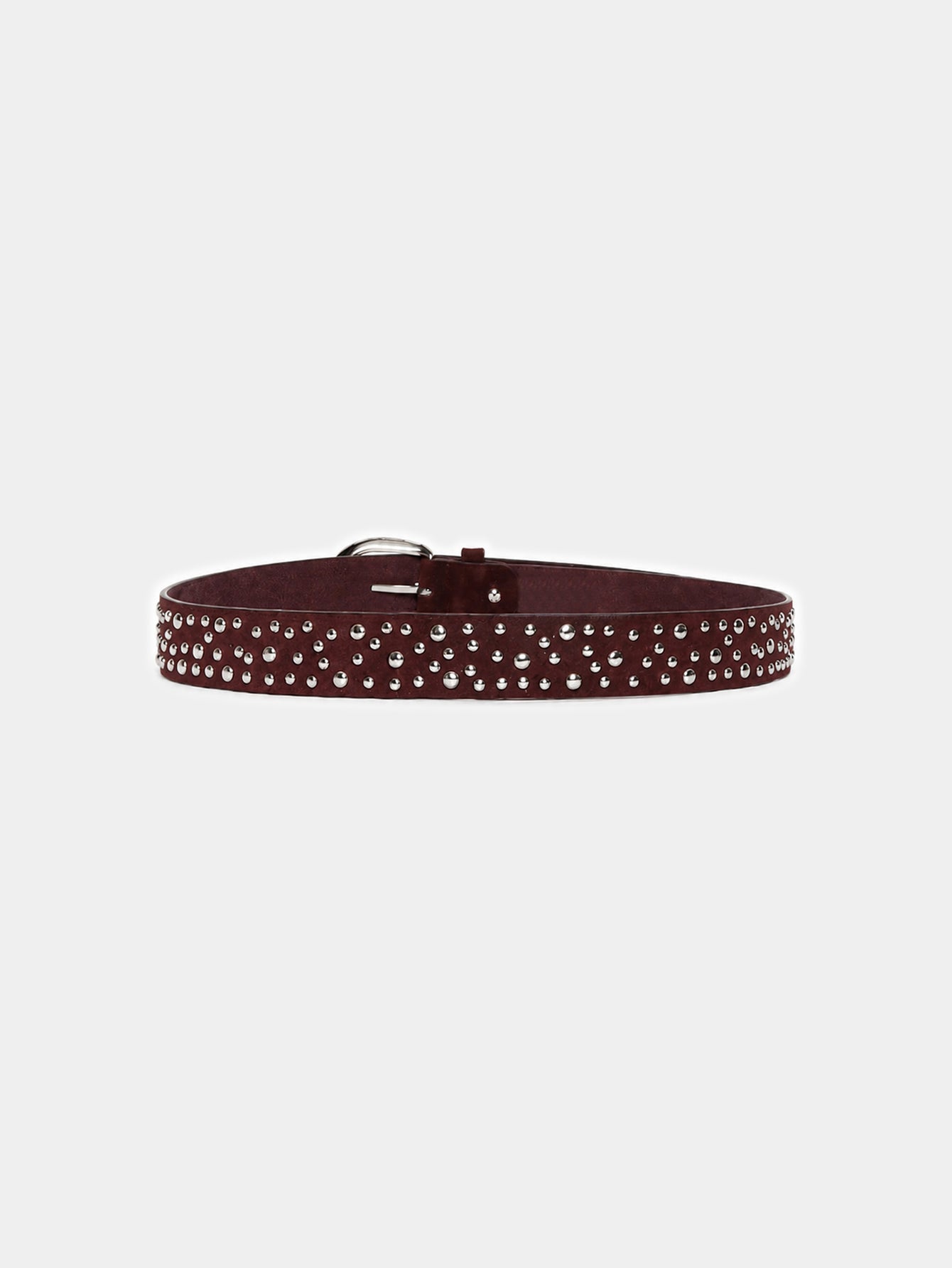 Ceinture cloutée bordeaux vue arrière