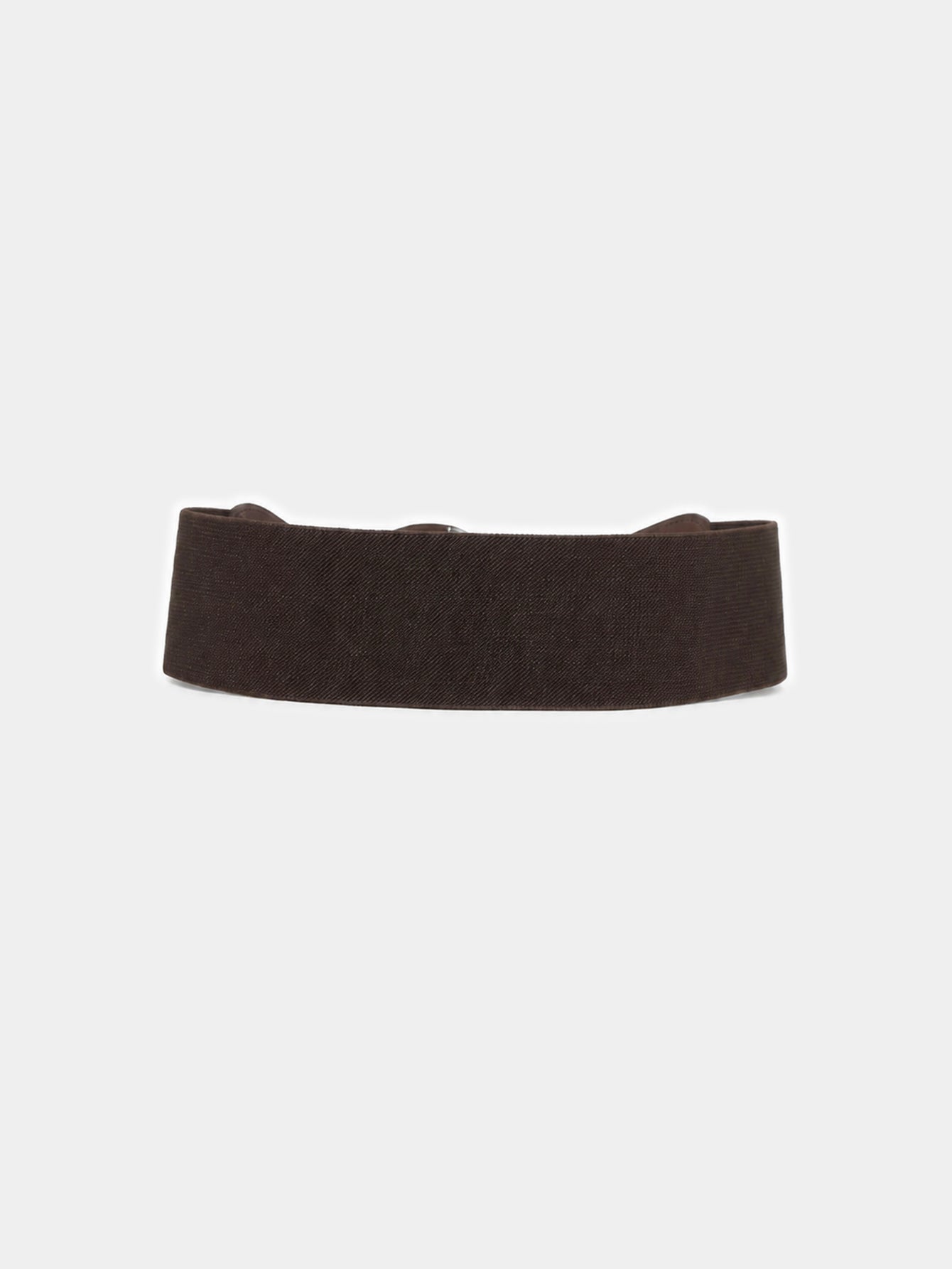 Dos de la ceinture élastique large marron