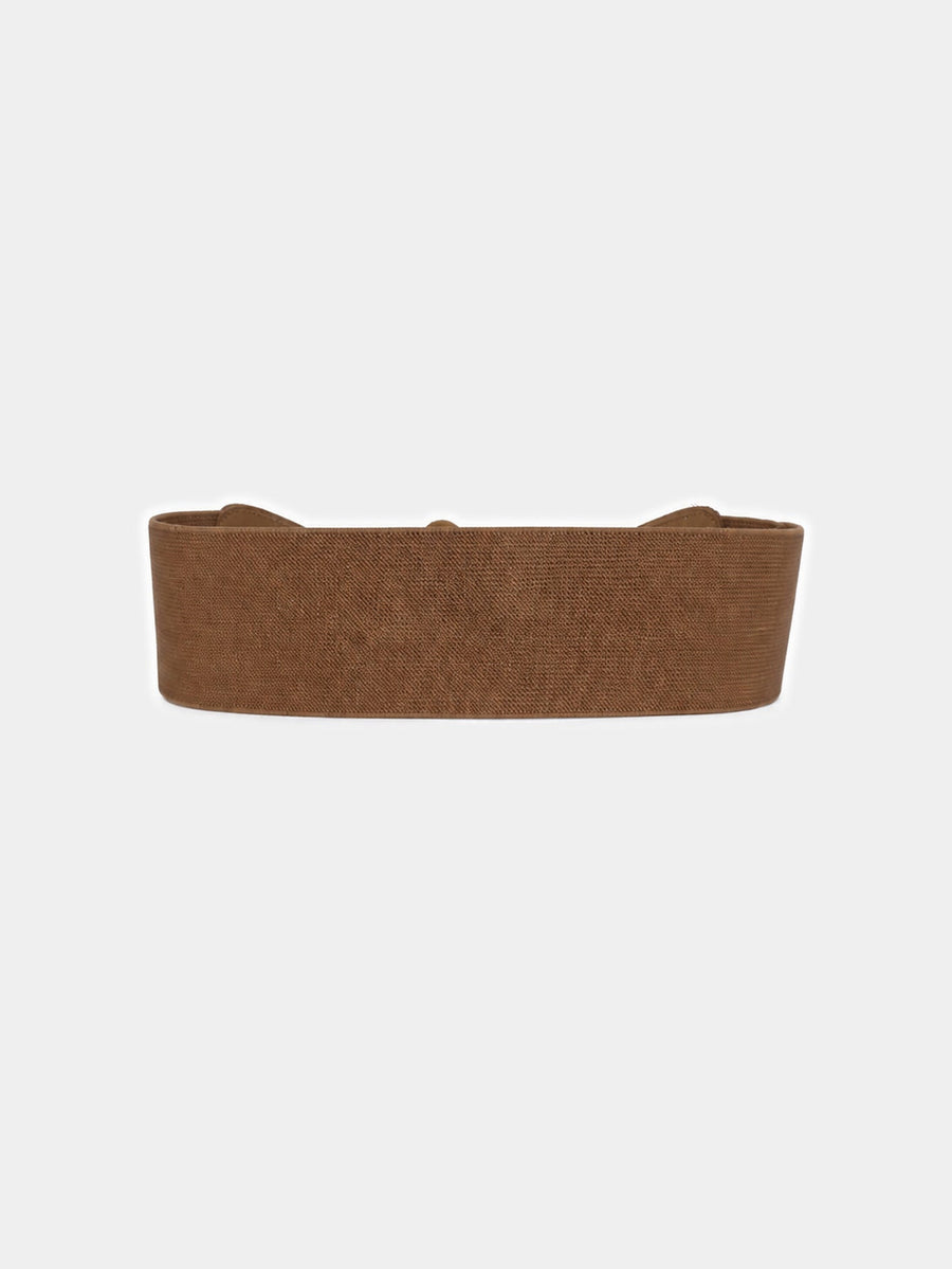 Dos de la ceinture élastique large camel