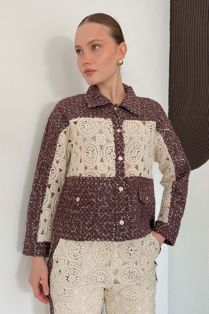 chemise bicolore crochet et boucle image 1