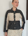 chemise bicolore en crochet et boucle manches longues image 1