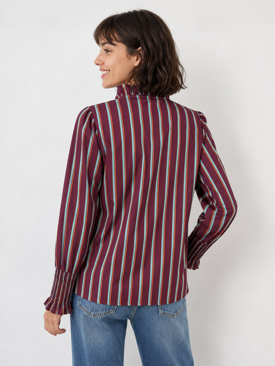 chemise coton rayures pour femme vue 10