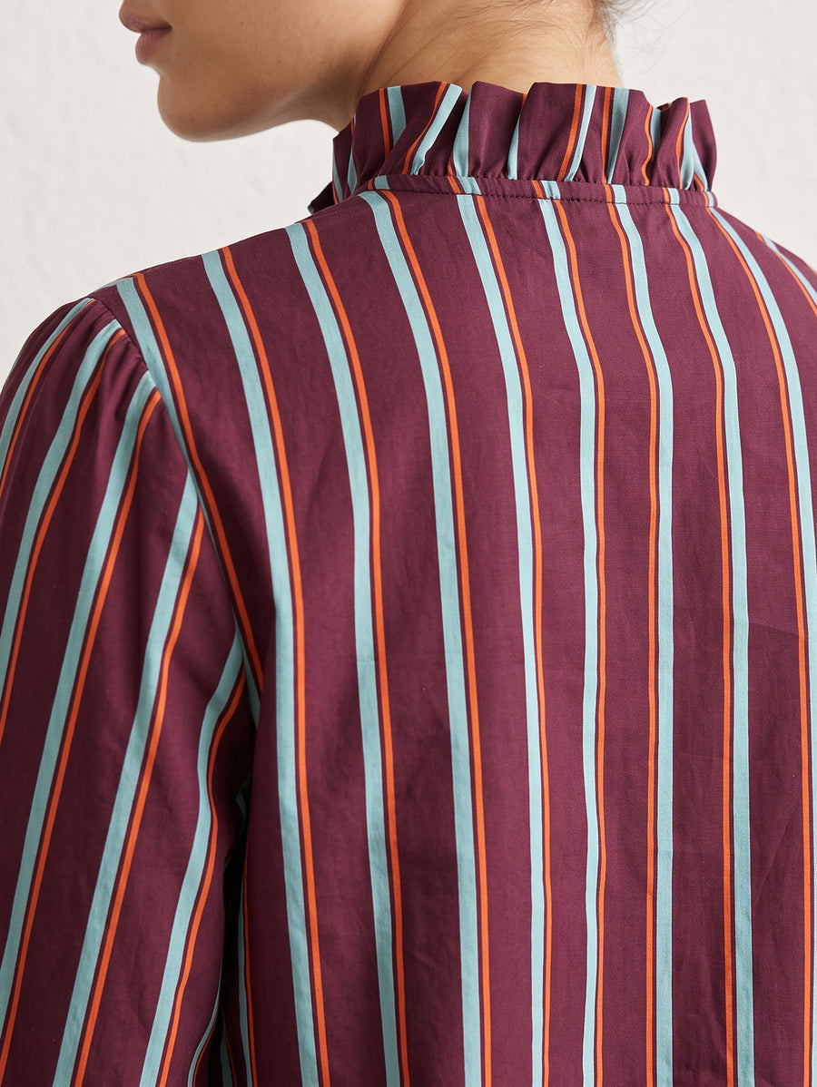 chemise coton rayures pour femme vue 12