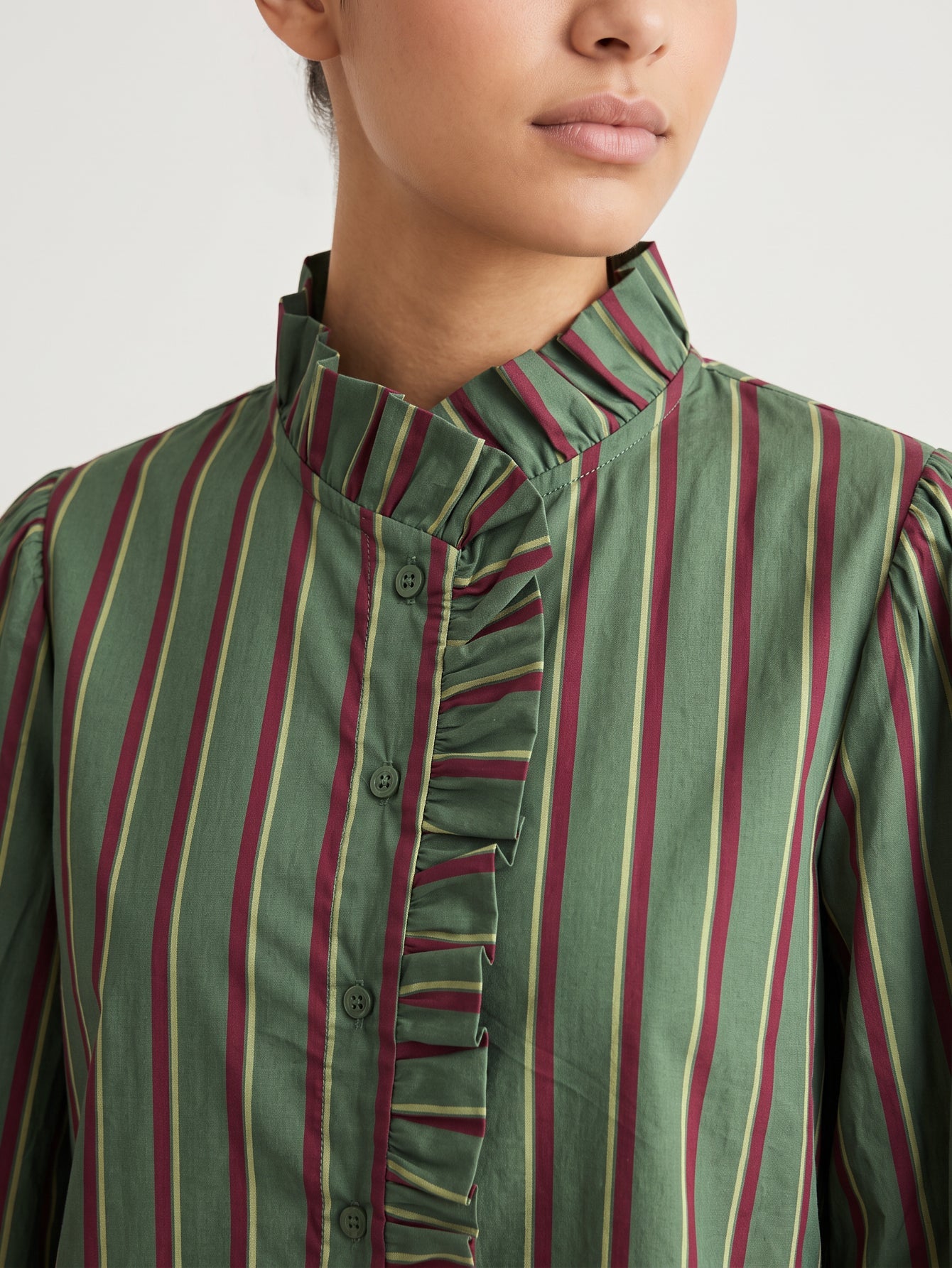 chemise coton rayures pour femme vue 05