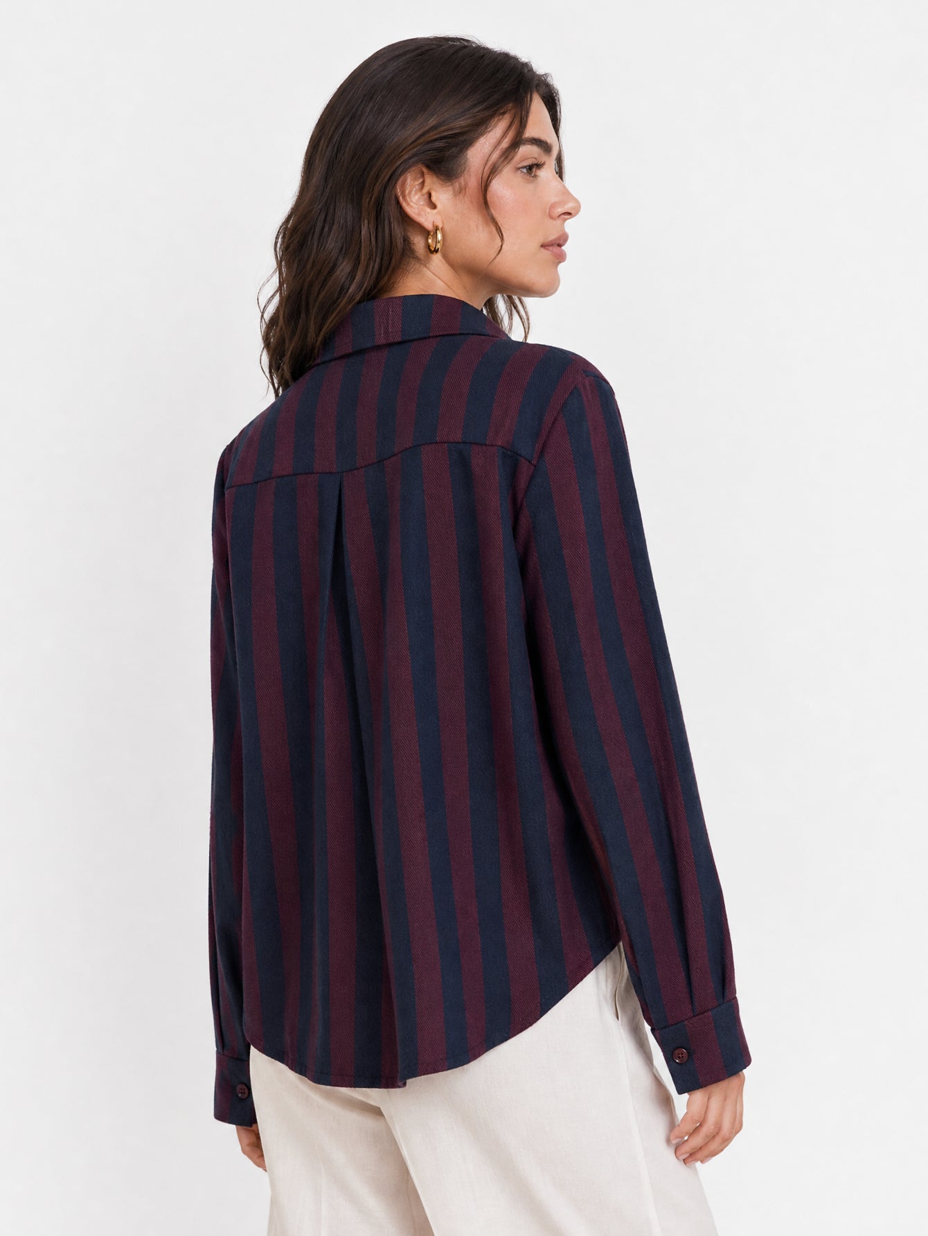 chemise coton rayures mélange vue 13