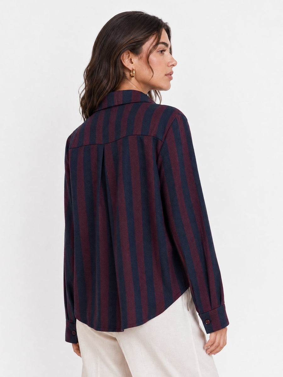 chemise coton rayures mélange vue 13