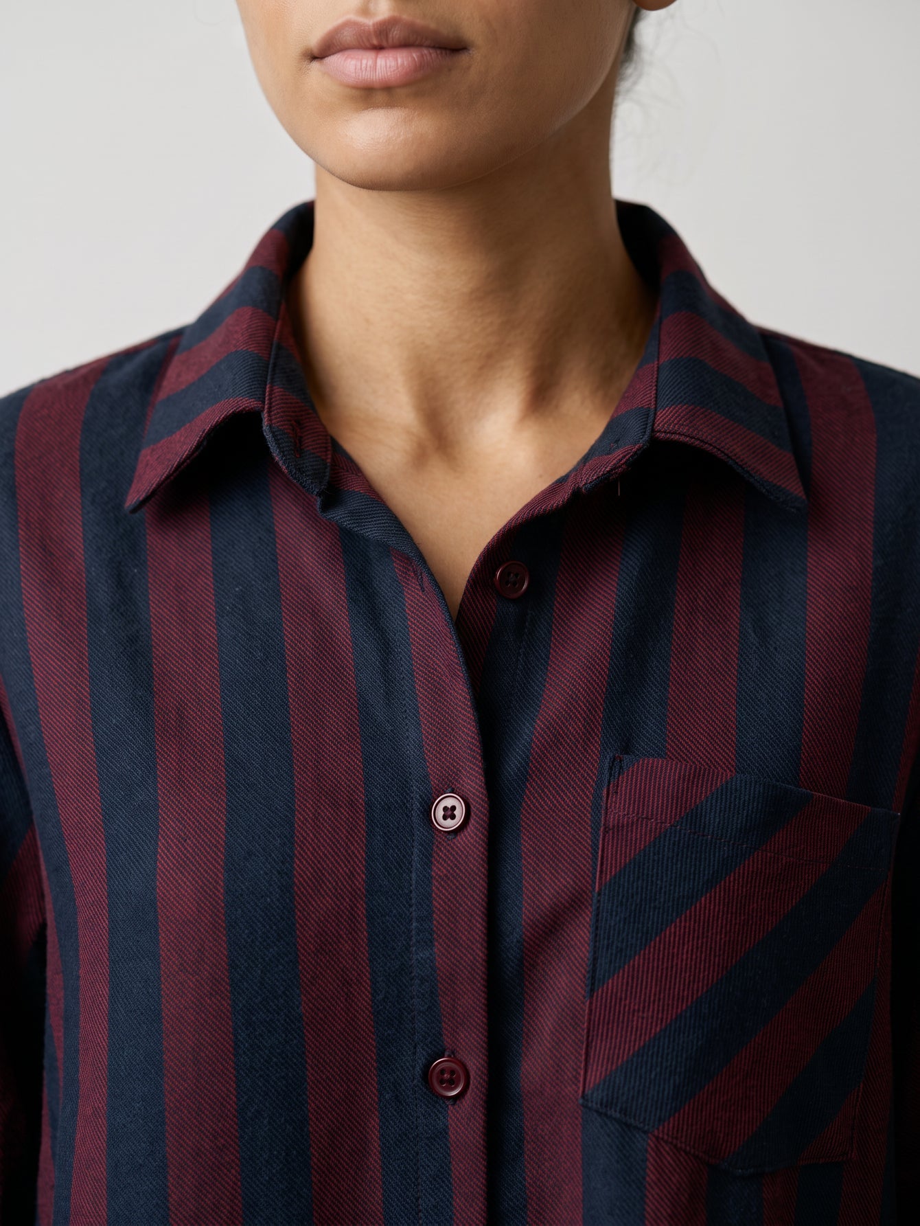 chemise coton rayures mélange vue 14