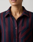 chemise coton rayures mélange vue 14