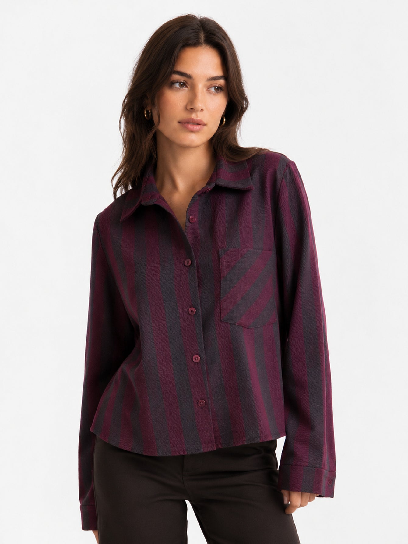 chemise coton rayures mélange vue 02