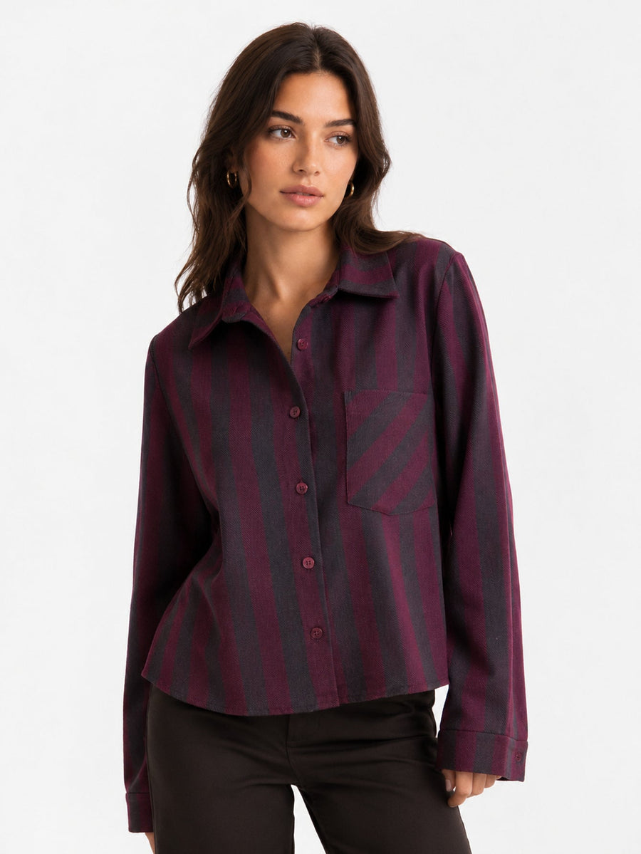 chemise coton rayures mélange vue 02