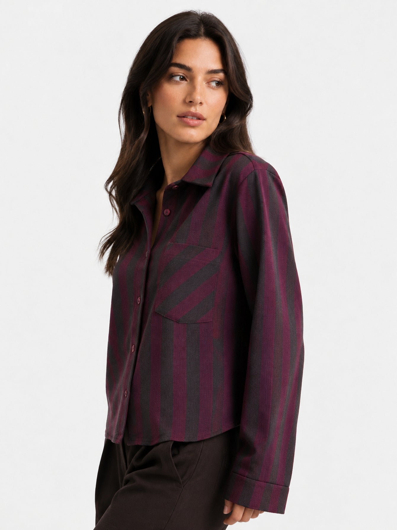 chemise coton rayures mélange vue 03