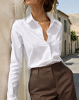chemise blanche portée