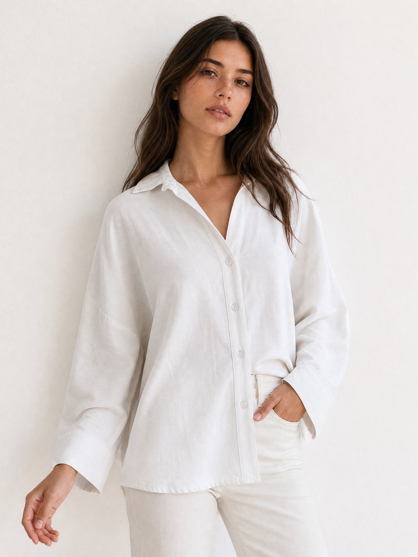 chemise fluide oversize blanche