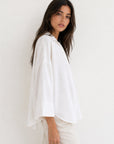 chemise oversize profil blanc