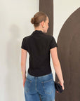 top13855 chemise noire slim fit decontracte elegant formel image 5