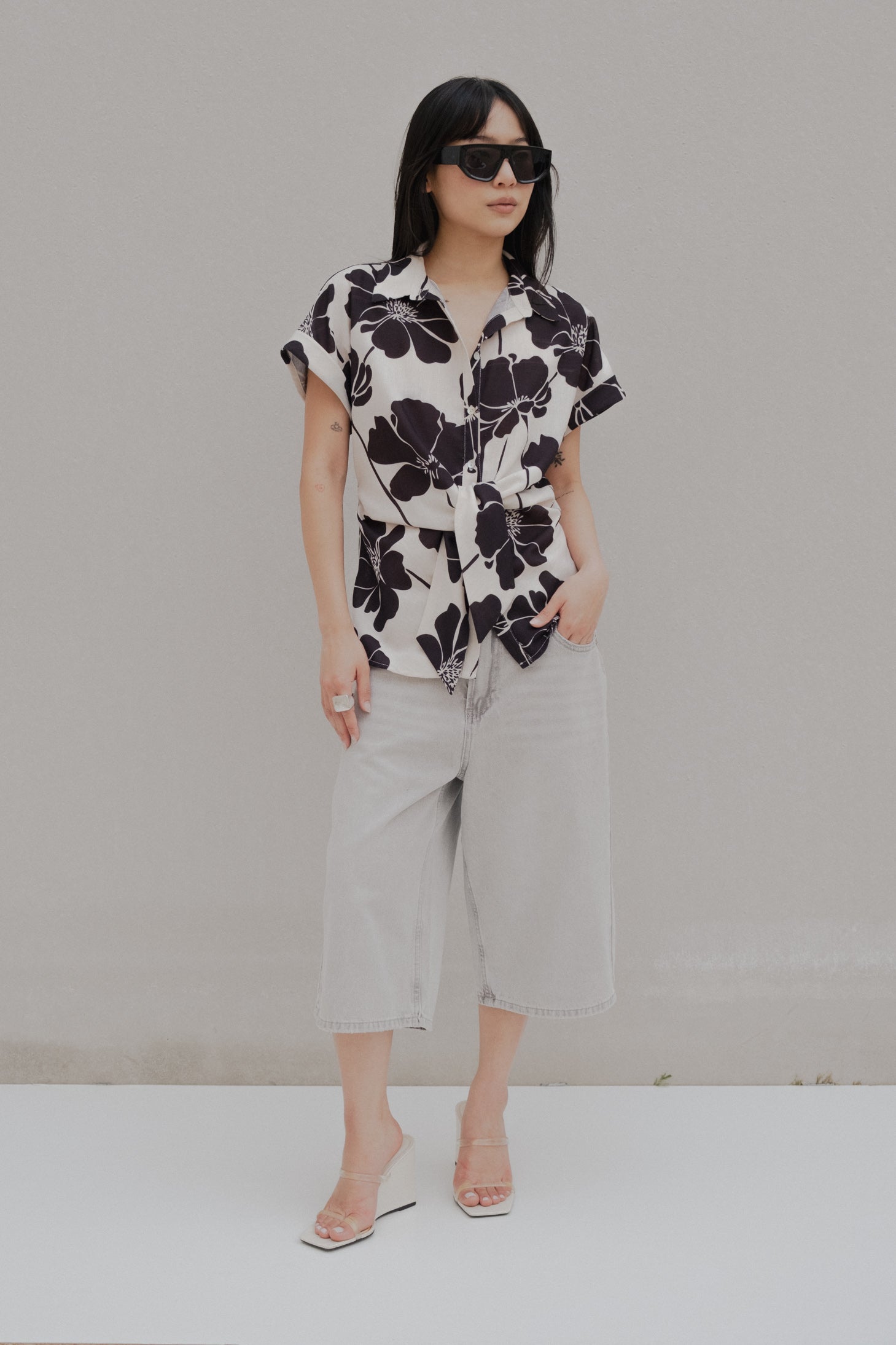 camisa nudo estampada image 2
