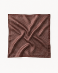 Foulard carré à pois marron