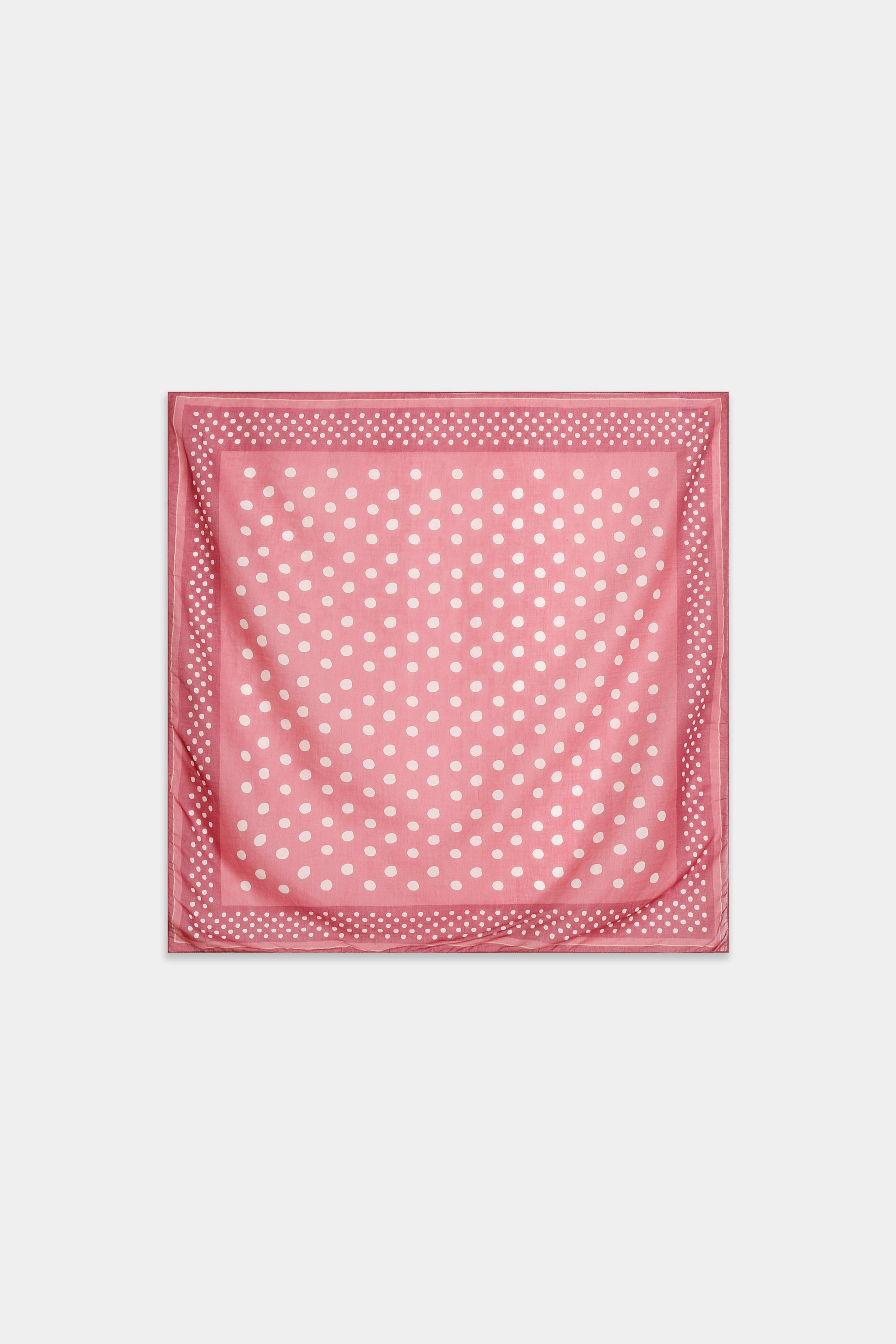 foulard carre en coton a pois pastel image 2