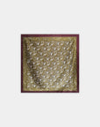 Carré satiné paisley kaki