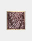 Carré satiné bordeaux paisley