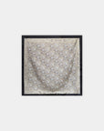 Carré satiné beige paisley