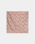Foulard carré fleuri fond clair