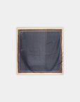 Foulard carré bleu nuit à micro motifs