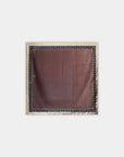 Foulard carré marron à micro motifs