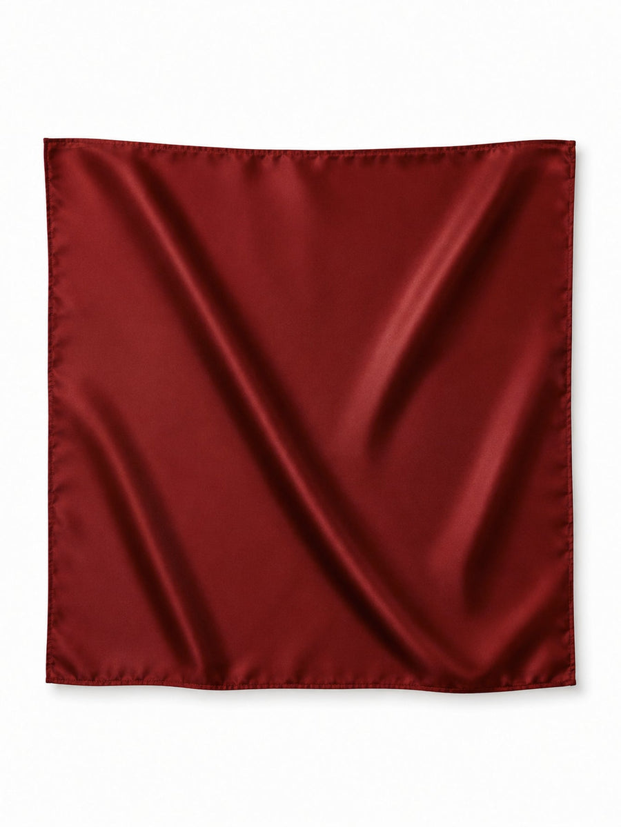 Foulard satiné bordeaux