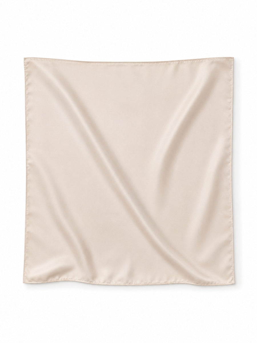 Foulard satiné beige