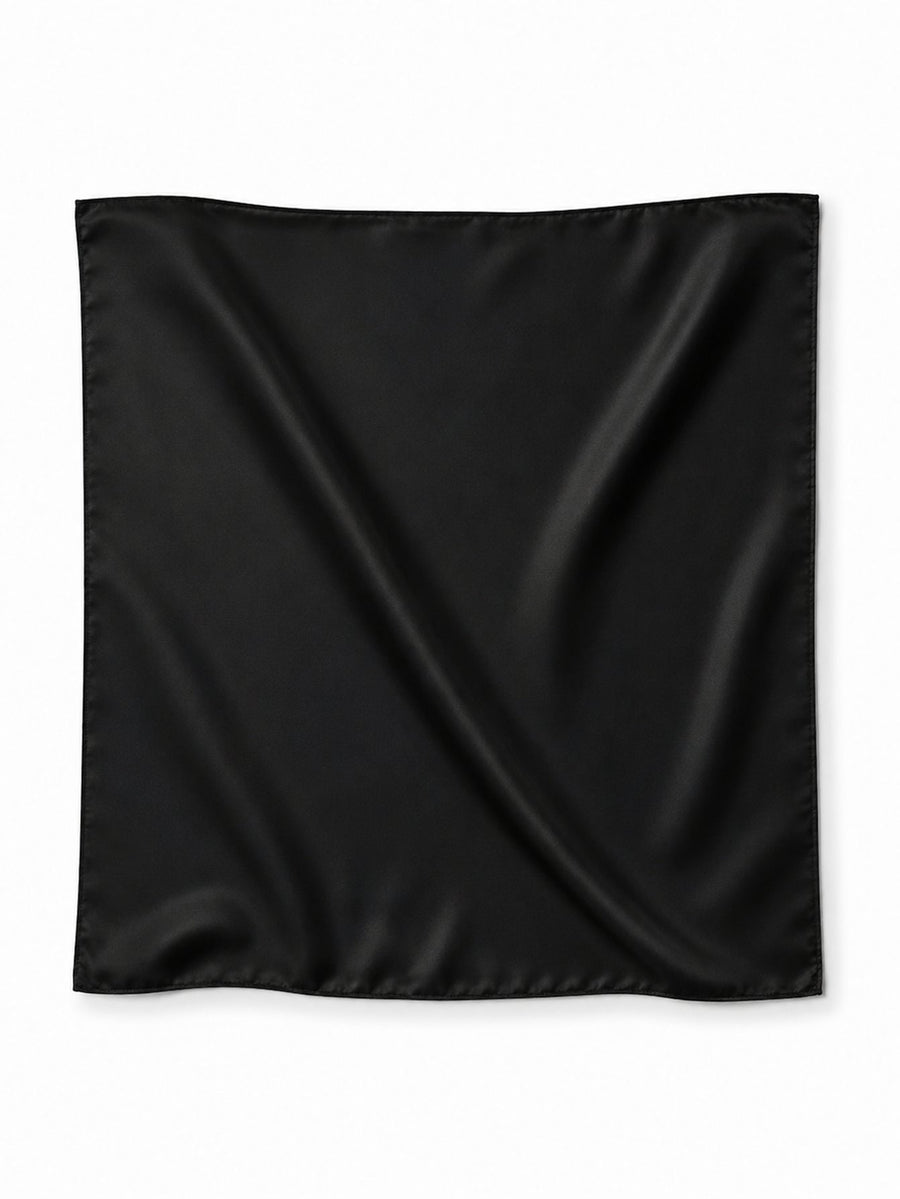 Foulard satiné noir