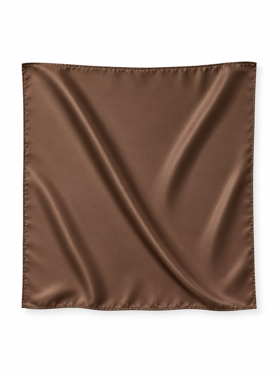 Foulard satiné marron