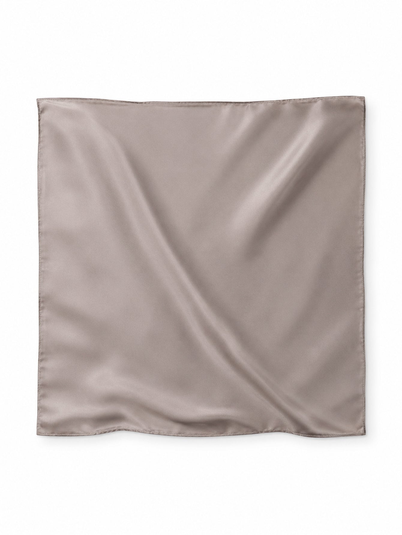 Foulard satiné gris taupe