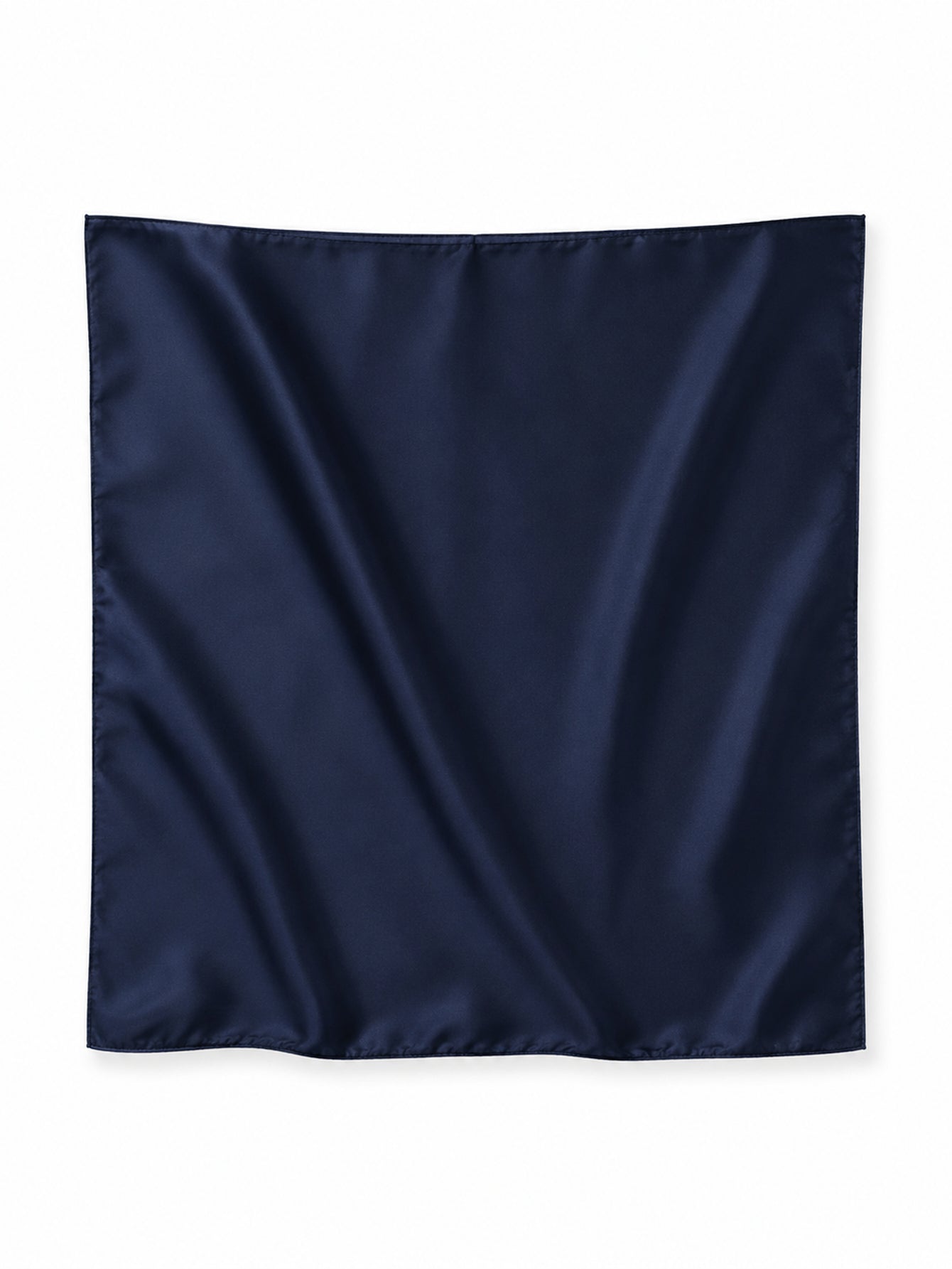 Foulard satiné bleu nuit