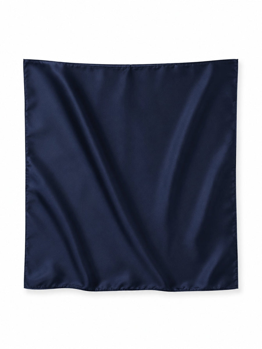 Foulard satiné bleu nuit