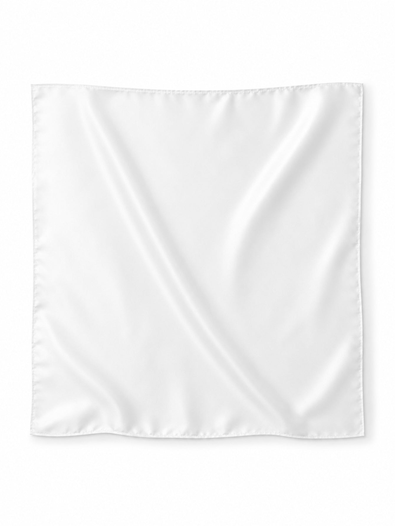 Foulard satiné blanc
