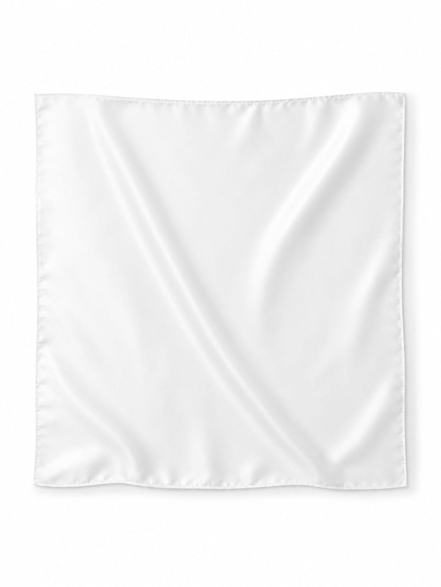 Foulard satiné blanc
